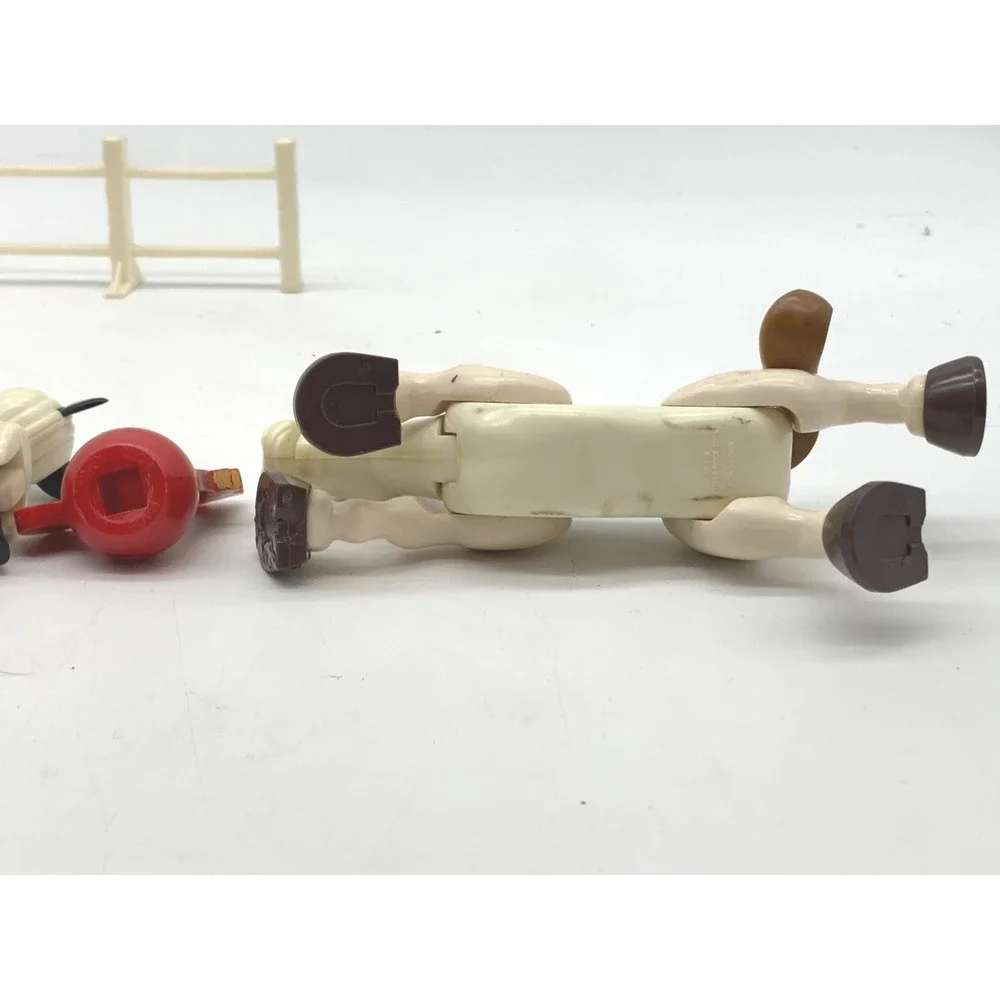 Vintage 1979 Fisher Price Little People Farm Toy Lot Cowboy Horse Wagon Fence
